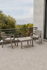 Prestij 1+1 Sehpa Minderli 2 Kişilik Bistro Set Bahçe Balkon Teras Takımı